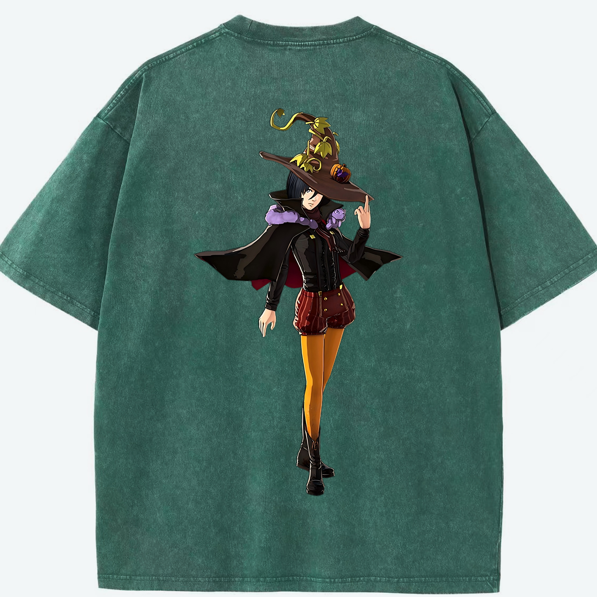 （画像用） 進撃の巨人 ミカサ·アッカーマン Attack on Titan Mikasa Ackerman 綿100% ヴィンテージ風 半袖Tシャツ（背面プリント）